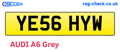 YE56HYW are the vehicle registration plates.