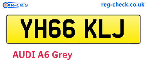 YH66KLJ are the vehicle registration plates.