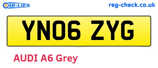 YN06ZYG are the vehicle registration plates.