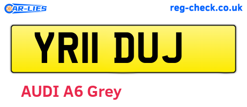 YR11DUJ are the vehicle registration plates.