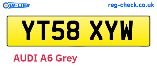 YT58XYW are the vehicle registration plates.