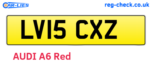 LV15CXZ are the vehicle registration plates.