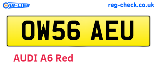 OW56AEU are the vehicle registration plates.