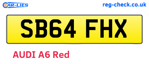 SB64FHX are the vehicle registration plates.