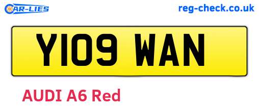 Y109WAN are the vehicle registration plates.