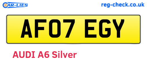 AF07EGY are the vehicle registration plates.