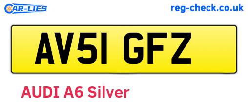 AV51GFZ are the vehicle registration plates.