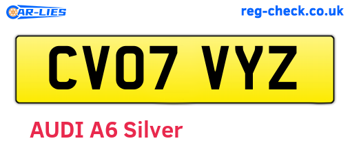 CV07VYZ are the vehicle registration plates.