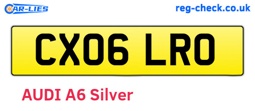 CX06LRO are the vehicle registration plates.