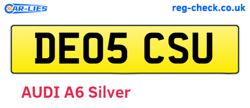 DE05CSU are the vehicle registration plates.
