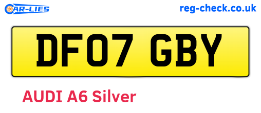 DF07GBY are the vehicle registration plates.