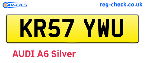 KR57YWU are the vehicle registration plates.