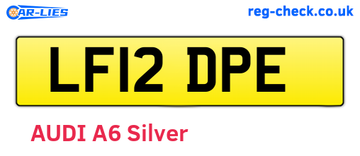 LF12DPE are the vehicle registration plates.