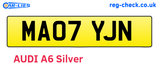 MA07YJN are the vehicle registration plates.