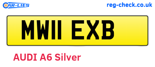 MW11EXB are the vehicle registration plates.