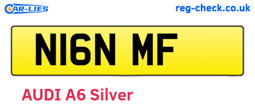 N16NMF are the vehicle registration plates.