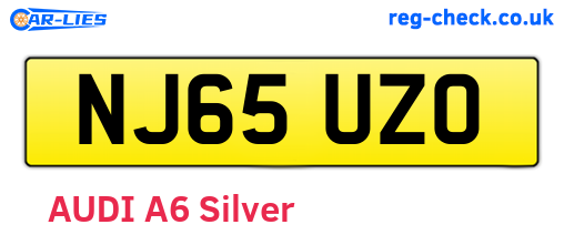 NJ65UZO are the vehicle registration plates.