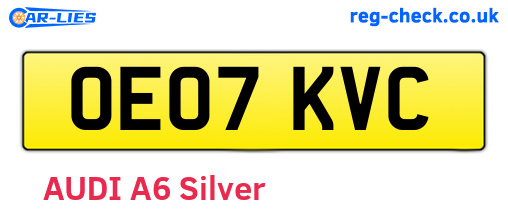 OE07KVC are the vehicle registration plates.