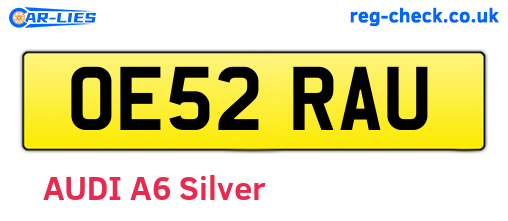 OE52RAU are the vehicle registration plates.