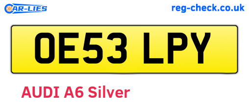 OE53LPY are the vehicle registration plates.
