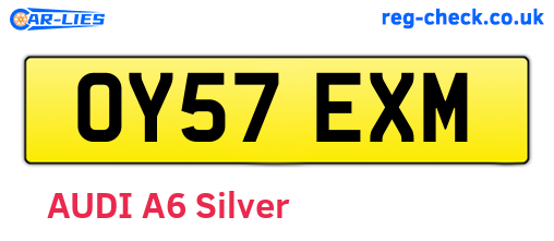 OY57EXM are the vehicle registration plates.