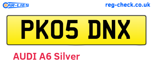PK05DNX are the vehicle registration plates.
