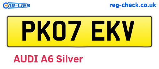 PK07EKV are the vehicle registration plates.