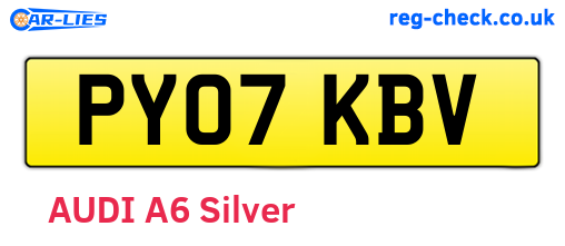 PY07KBV are the vehicle registration plates.