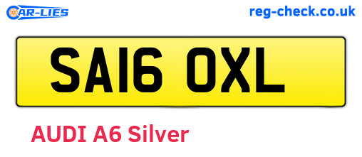 SA16OXL are the vehicle registration plates.
