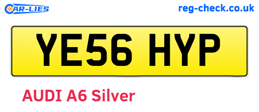 YE56HYP are the vehicle registration plates.