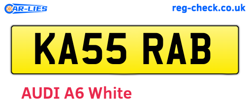 KA55RAB are the vehicle registration plates.
