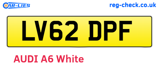 LV62DPF are the vehicle registration plates.