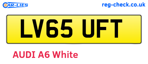 LV65UFT are the vehicle registration plates.