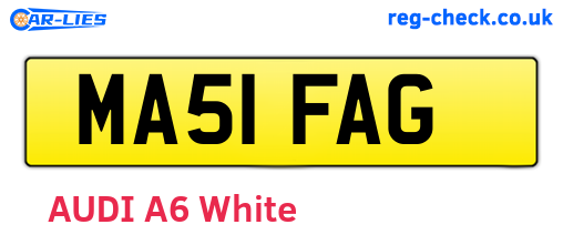 MA51FAG are the vehicle registration plates.