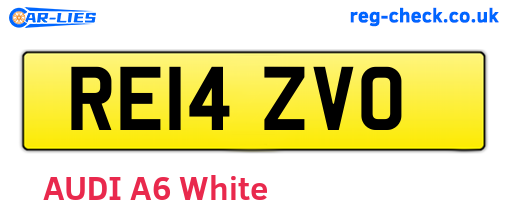 RE14ZVO are the vehicle registration plates.