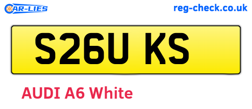 S26UKS are the vehicle registration plates.