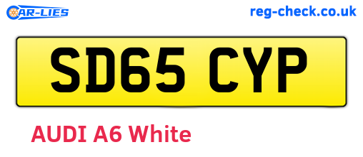 SD65CYP are the vehicle registration plates.