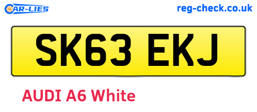 SK63EKJ are the vehicle registration plates.