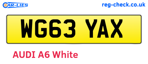 WG63YAX are the vehicle registration plates.