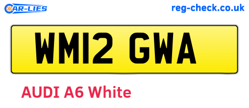 WM12GWA are the vehicle registration plates.