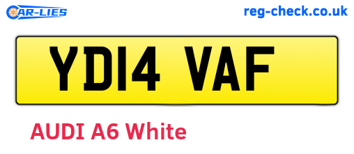 YD14VAF are the vehicle registration plates.