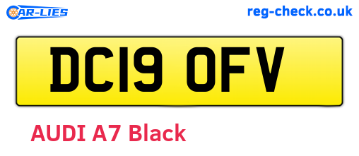 DC19OFV are the vehicle registration plates.