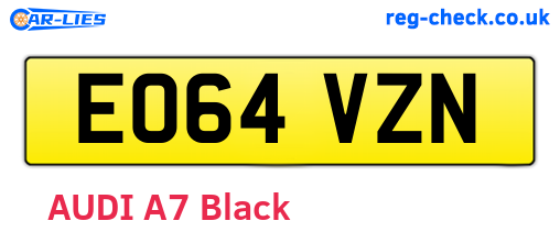 EO64VZN are the vehicle registration plates.