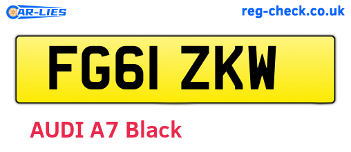 FG61ZKW are the vehicle registration plates.