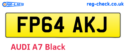 FP64AKJ are the vehicle registration plates.