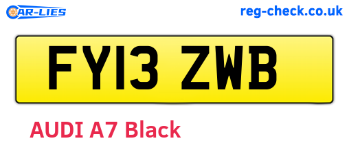 FY13ZWB are the vehicle registration plates.