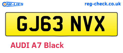 GJ63NVX are the vehicle registration plates.