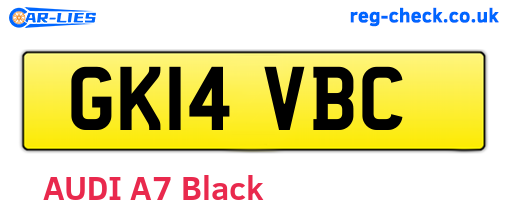 GK14VBC are the vehicle registration plates.