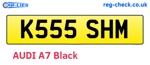 K555SHM are the vehicle registration plates.