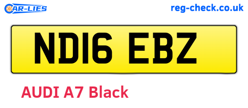 ND16EBZ are the vehicle registration plates.